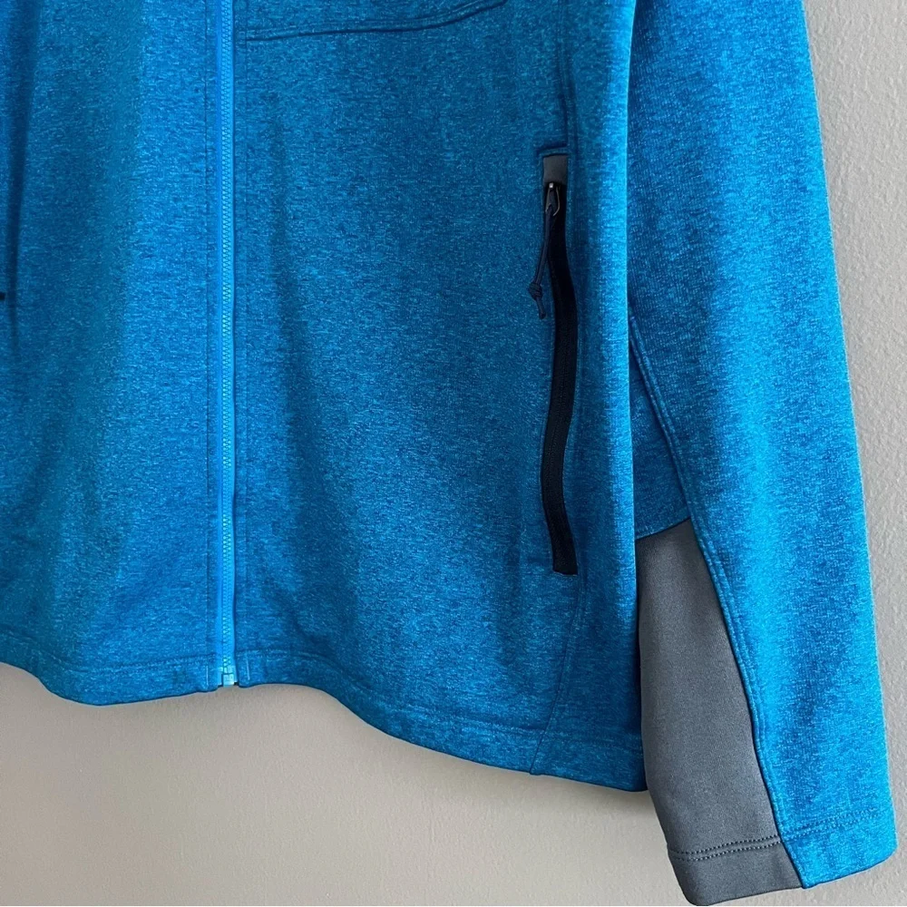 The North Face Men Fleece Hiking Trek Camping Base Layer Heathered Blue Large